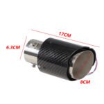 Racing Red Flame Led Exhaust Muffler Tip Carbon Fiber Racing Automobile Car Tail Pipe Light 2.5 Inch Inlet 4 Inch Outlet - Ảnh 2