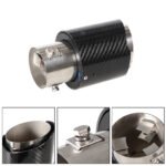 Racing Red Flame Led Exhaust Muffler Tip Carbon Fiber Racing Automobile Car Tail Pipe Light 2.5 Inch Inlet 4 Inch Outlet - Ảnh 3