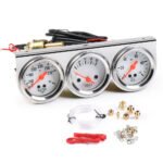2'' 52mm Mechanical Chrome Triple Gauge Set Water Temp Oil Pressure Volt Meter - Ảnh 8