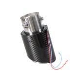 Racing Red Flame Led Exhaust Muffler Tip Carbon Fiber Racing Automobile Car Tail Pipe Light 2.5 Inch Inlet 4 Inch Outlet - Ảnh 8