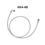 Turbo Oil Feed Line 48" Steel Braided 4AN 90 Degree Straight Hose — изображение 11