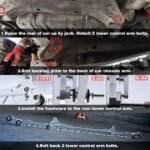 ⁦Rear Lower Control Arm Subframe Brace Tie Bar Kit For 92-95 Honda Civic EG⁩ - الصورة ⁦17⁩