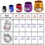 ⁦Hex Hose Finisher Clamp for Fuel/Oil/Gas/Air and Water End Cover Fitting 4/6/8/10/12AN⁩ - الصورة ⁦3⁩