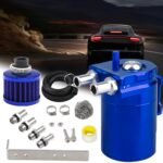 Upgraded Baffled Oil Catch Can with Breather Filter Kit Aluminum Oil Reservoir Tank with 3/8" Strengthened NBR Fuel Line - Billede 8