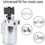 Upgraded Baffled Oil Catch Can with Breather Filter Kit Aluminum Oil Reservoir Tank with 3/8" Strengthened NBR Fuel Line - Billede 6