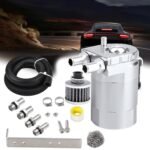 Upgraded Baffled Oil Catch Can with Breather Filter Kit Aluminum Oil Reservoir Tank with 3/8" Strengthened NBR Fuel Line - Billede 14
