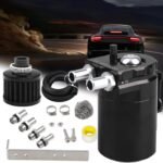 Upgraded Baffled Oil Catch Can with Breather Filter Kit Aluminum Oil Reservoir Tank with 3/8" Strengthened NBR Fuel Line - Billede 10