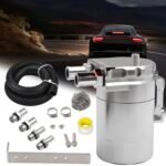 Upgraded Baffled Oil Catch Can with Breather Filter Kit Aluminum Oil Reservoir Tank with 3/8" Strengthened NBR Fuel Line - Billede 11