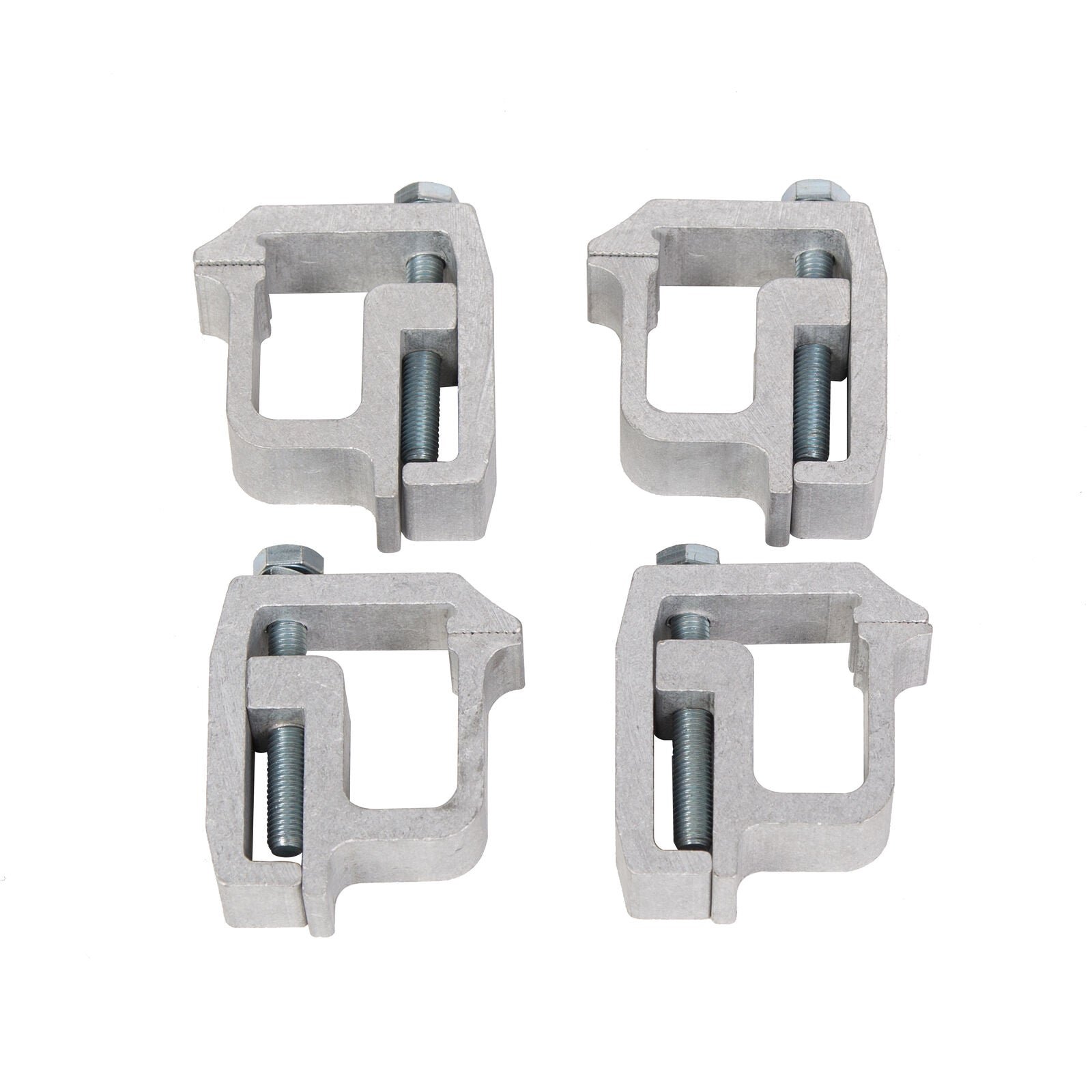 Shell_Mounting_Clamps 4 PCS Truck Cap Topper Camper Shell Mounting Clamps Heavy Duty Aluminum Silver — изображение 1