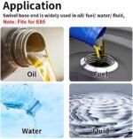 Black Fuel Hose Oil Gas Line AN4-AN6-AN8-AN10-AN12 Nylon/Stainless Steel Braided - Billede 8