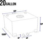 20 Gallon Aluminum Race Drift Fuel Cell cap Tank Level Sender Black - Сурет 2