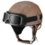 Retro German Motorcycle Half Helmet DOT Certified - I06 – Vaizdas 8