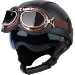 Retro German Motorcycle Half Helmet DOT Certified - I06 – Vaizdas 11