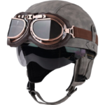 Retro German Motorcycle Half Helmet DOT Certified - I06 – Vaizdas 15
