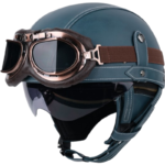 Retro German Motorcycle Half Helmet DOT Certified - I06 – Vaizdas 23