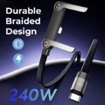 ⁦🔥Last Day 60% OFF - ⚡2-in-1 Invisible Holder Charger Cable – 240W Fast Charging Cord with Built-In Phone Stand⁩ - الصورة ⁦8⁩