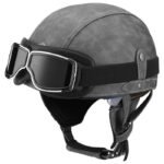 Retro German Motorcycle Half Helmet DOT Certified - I06 – Vaizdas 16