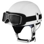 Retro German Motorcycle Half Helmet DOT Certified - I06 – Vaizdas 20