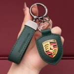 ⁦Genuine Leather Porsche Keychain⁩ - الصورة ⁦5⁩