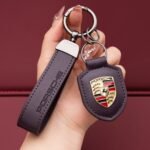 ⁦Genuine Leather Porsche Keychain⁩ - الصورة ⁦6⁩