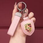 ⁦Genuine Leather Porsche Keychain⁩ - الصورة ⁦7⁩